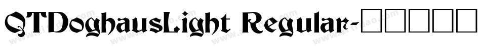 QTDoghausLight Regular字体转换